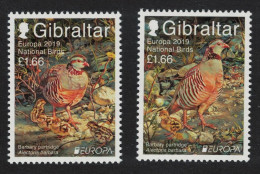 Gibraltar Birds Barbary Partridge 'Alectoris Barbara' 2v 2019 MNH SG#1840-1841 - Gibraltar
