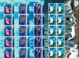 Gibraltar Gull Bird Seahorse Goldfish Fishes Snapdragon Flower 4v Sheets 2001 MNH SG#968-971 - Gibilterra