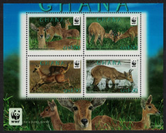 Ghana WWF Bohor Reedbuck Block Of 4v WWF Logo 2012 MNH SG#3802-3805 - Ghana (1957-...)