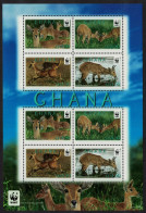 Ghana WWF Bohor Reedbuck Sheetlet Of 2 Sets 2012 MNH SG#MS3806 - Ghana (1957-...)