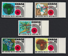 Ghana All African Trade Fair 5v OVERPRINT RARR 1972 MNH SG#625-629VAR MI#462-467 - Ghana (1957-...)