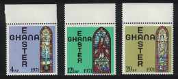 Ghana Easter 3v Top Margins 1971 MNH SG#600-602 - Ghana (1957-...)