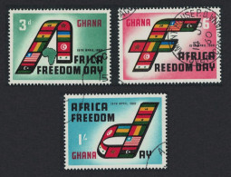 Ghana African Freedom Day 3v 1960 Canc SG#242-244 - Ghana (1957-...)