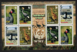 Gambia Birds WWF Black Crowned Crane MS 2006 MNH SG#MS4924 MI#5631-5634 Sc#3014 A-d - Gambie (1965-...)