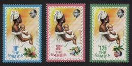 Gambia Christmas 3v 1976 MNH SG#353-355 - Gambia (1965-...)