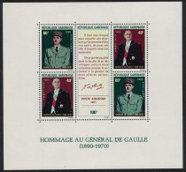 Gabon First Death Anniversary Of General De Gaulle MS 1971 MNH SG#MS425 - Gabon