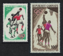 Gabon Basketball First African Games Brazzaville 2v 1965 MNH SG#238-239 - Gabón (1960-...)