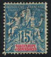 Guadeloupe Tablet Key-type Inscr 'GUADELOUPE ET DEPENDANCES' 15c 1892 Canc SG#40 - Antillen