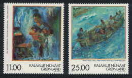 Greenland Art Hans Lynge 2v 1998 MNH SG#342-343 MI#325-326 Sc#340-341 - Nuevos