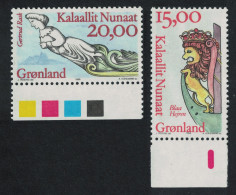Greenland Figureheads From Greenlandic Ships 2v 1996 MNH SG#306-307 MI#294-295 Sc#309-310 - Unused Stamps