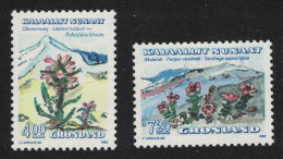 Greenland Hairy Lousewort Purple Saxifrage Flowers 1992 MNH SG#198+202 MI#223-224 - Unused Stamps