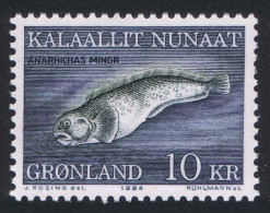 Greenland Fish Spotted Wolffish 10Kr 1984 MNH SG#151 MI#154 Sc#137 - Unused Stamps