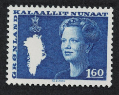 Greenland Queen Margrethe And Map Of Greenland 1k.60 1982 MNH SG#117 MI#135 - Ungebraucht