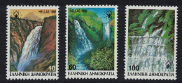 Greece Waterfalls Rural Areas 3v 1988 MNH SG#1791A-1793A MI#1692A-1694A - Neufs