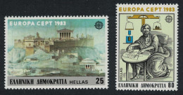 Greece Inventions Europa 2v 1983 MNH SG#1617-1618 MI#1513-1514 - Nuevos