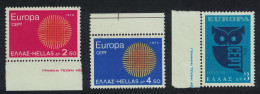Greece Sun Europa 3v 1970 MNH SG#1142-1144 MI#1040-1042 - Nuovi