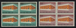 Greece Colonnade Europa 2v Blocks Of 4 1969 MNH SG#1106-1107 MI#1004-1005 - Unused Stamps