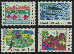 Greece Children's Drawings 4v 1967 MNH SG#1064-1067 MI#962-965 Sc#905-908 - Unused Stamps
