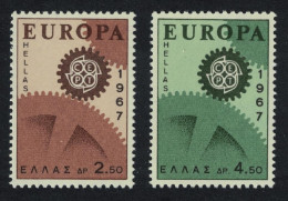 Greece Cogwheels Europa 2v 1967 MNH SG#1050-1051 MI#948-949 Sc#891-892 - Unused Stamps