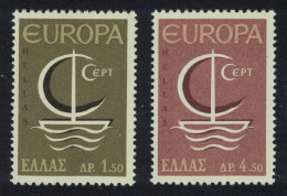 Greece Symbolic Ship Europa 2v 1966 MNH SG#1021-1022 MI#919-920 Sc#862-863 - Neufs