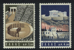 Greece Theatre Acropolis Artistic Festivals 2v 1965 MNH SG#977-978 MI#876-877 Sc#818-819 - Nuevos
