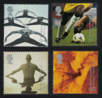 Great Britain Football Millennium Projects Body And Bone 4v 2000 MNH SG#2166-2169 Sc#1926-1929 - Ongebruikt