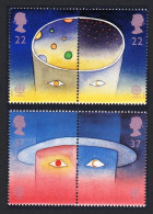 Great Britain Europa CEPT Europe In Space 2 Pairs 4v 1991 MNH SG#1560-1563 Sc#1375a+1377a - Unused Stamps
