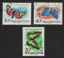 Hungary Butterflies And Moths 3v 1959 Canc SG#1612-1614 MI#1633-1635A - Used Stamps