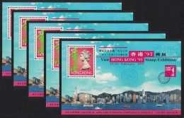 Hong Kong Visit Hong Kong '97 Stamp Exhibition MS 3rd Issue 5 Pcs 1996 MNH SG#MS841 MI#Block 42 Sc#756 - Nuevos