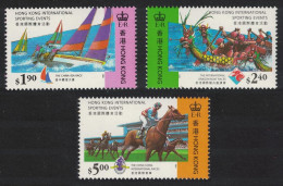 Hong Kong Horse Race International Sporting Events 3v 1995 MNH SG#798-801 MI#737-739 Sc#717-719 - Ongebruikt
