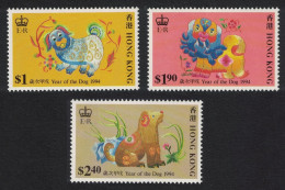 Hong Kong Chinese New Year Of The Dog 3v 1994 MNH SG#766-768 - Ongebruikt