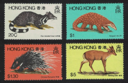 Hong Kong Pangolin Porcupine Wild Animals 4v 1982 MNH SG#411-414 MI#384-387 Sc#384-387 - Ongebruikt