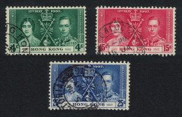 Hong Kong Coronation 3v 1937 Canc SG#137-139 MI#136-138 Sc#151-153 - Gebraucht