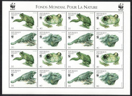 Haiti WWF Ground Iguana And Giant Tree-frog Sheetlet Of 4 Sets 1999 MNH SG#1636-1639 MI#1588-1591 Sc#913 A-d - Haití