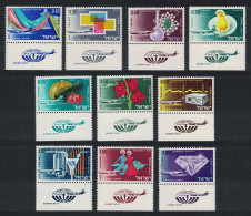 Israel Diamonds Chicks Fruits Flowers Israeli Exports 10v 1968 MNH SG#377-386 - Other & Unclassified
