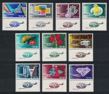 Israel Diamonds Chicks Fruits Flowers Israeli Exports 10v 1968 MNH SG#377-386 - Altri & Non Classificati