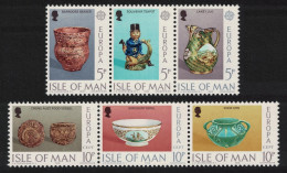 Isle Of Man Europa Ceramic Art 6v In Strips 1976 MNH SG#84-89 Sc#86-91 - Isola Di Man