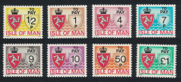 Isle Of Man Postage Due 8v 1975 MNH SG#D9-D16 - Isola Di Man