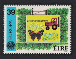 Ireland Butterfly Tractor Europa Protection Of The Environment 2v 1986 MNH SG#636 - Nuovi