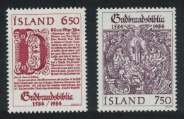 Iceland 400th Anniversary Of 'Gudbrand's Bible' 2v 1984 MNH SG#655-656 - Unused Stamps