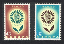 Iceland Europa Flower CEPT 2v 1964 MNH SG#416-417 MI#384-386 - Ungebraucht