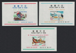 Korea Rep. Duck Crane Pheasant Korean Birds 3 MSs 1966 MNH SG#MS624 Sc#493a-495a - Corea Del Sur