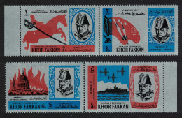 Khor Fakkan Churchill Commemoration 4v 1966 MNH MI#46A-49A - Khor Fakkan