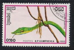 Kampuchea Long-nosed Vine Snake 1988 CTO SG#938 - Kampuchea
