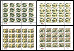 Jordan WWF Arabian Oryx 4 Full Sheets 2005 MNH SG#2088-2091 MI#1858-1861 Sc#A363 - Jordania