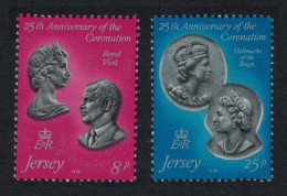 Jersey 25th Anniversary Of Coronation 2v 1978 MNH SG#195-196 - Jersey