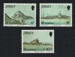 Jersey Europa CEPT 1978 Monuments Castles Paintings 3v 1978 MNH SG#187-189 - Jersey