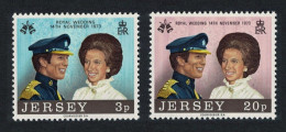 Jersey Royal Wedding Princess Anne 2v 1973 MNH SG#97-98 - Jersey