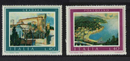 Italy Tourist Publicity Portofino Gradara 1st Series 2v 1974 MNH SG#1407-1408 - 1971-80:  Nuovi