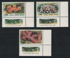 Israel Red Sea Corals 3v Corners 1986 MNH SG#991-993 - Autres & Non Classés